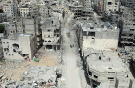 Israel's military offensive has turned large swathes of Gaza into rubble, including the city of Khan Yunis