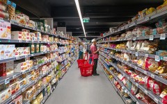 File: People shopping for groceries. Riccardo Milani/Hans Lucas via AFP