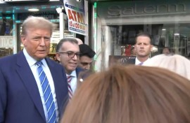 Trump visits Harlem bodega after leaving court in second day of trial