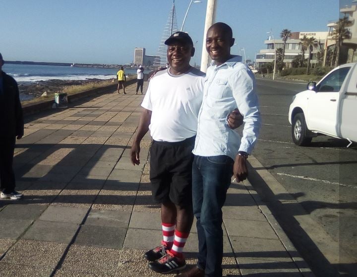 WATCH: Ramaphosa sports funky socks on beachfront stroll ...