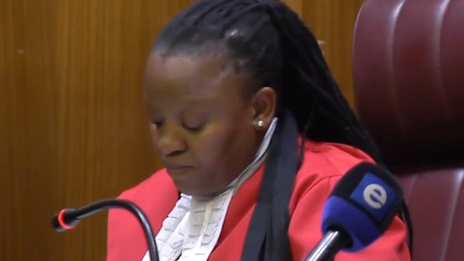 Acting Judge Nompumelelo Gusha was scathing about the prosecution's case and stopped short of calling the NPA incompetent. (eNCA\Screenshot)