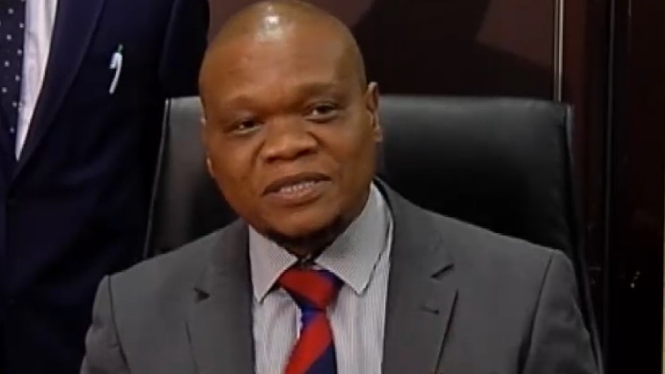 File: Free State Education MEC Tate Makgoe. (eNCA\screenshot)