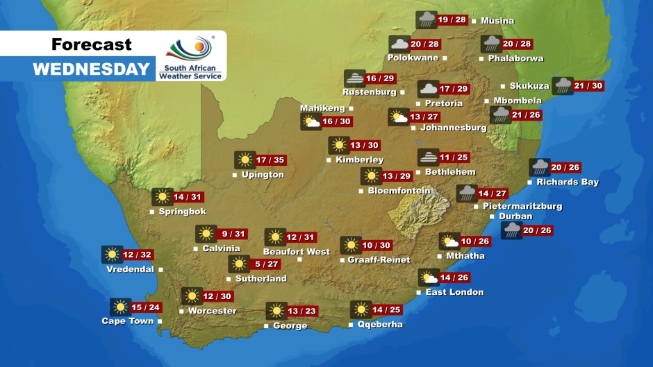 Weather Forecast Wednesday, 22 February 2023 eNCA