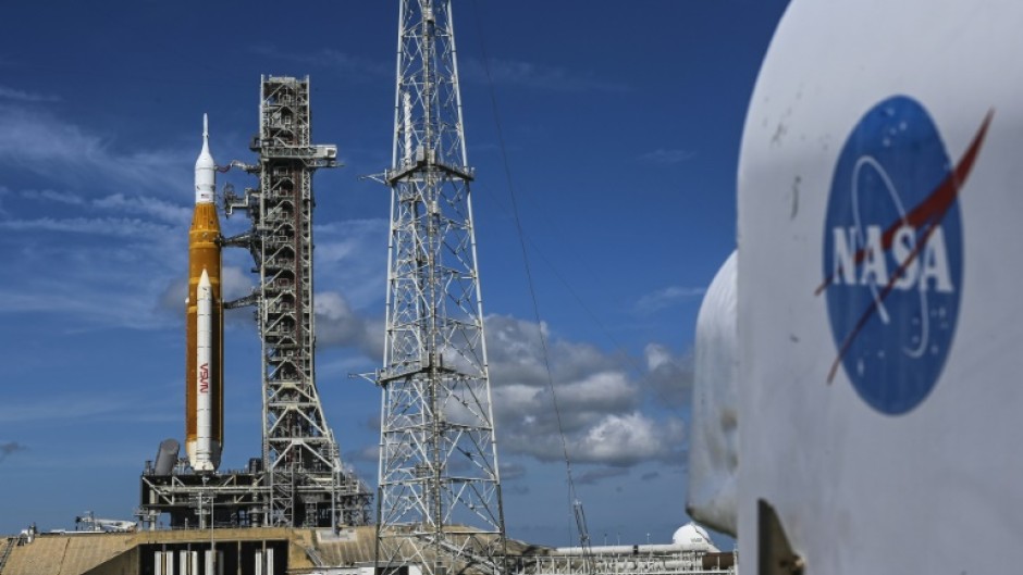 NASA's Moon rocket sits on the launch pad at the Kennedy Space Center in Florida, on September 1, 2022