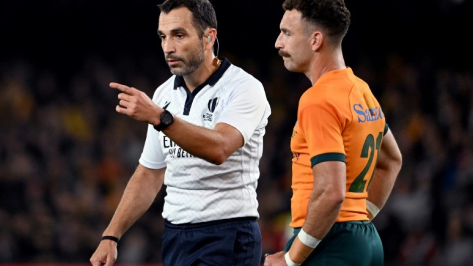 French referee Mathieu Raynal sparked uproar with a decision in the Australia-New Zealand clash