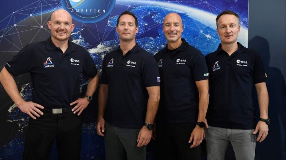 Hopeful moonwalkers (from left): Germany's Alexander Gerst, France's Thomas Pesquet, Italy's Luca Parmitano and Germany's Matthias Maurer 