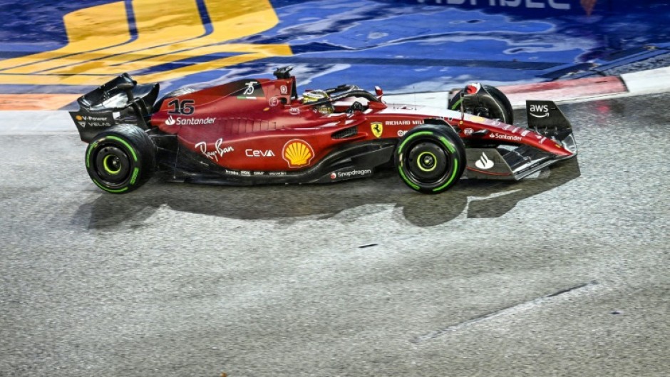 Ferrari's Charles Leclerc during final practice for the Singapore Grand Prix