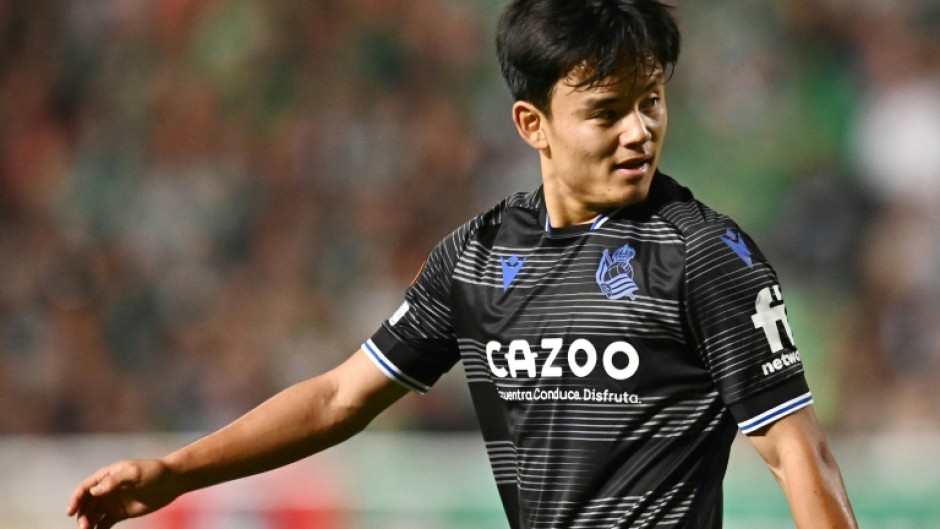 Real Sociedad's Japanese forward Takefusa Kubo