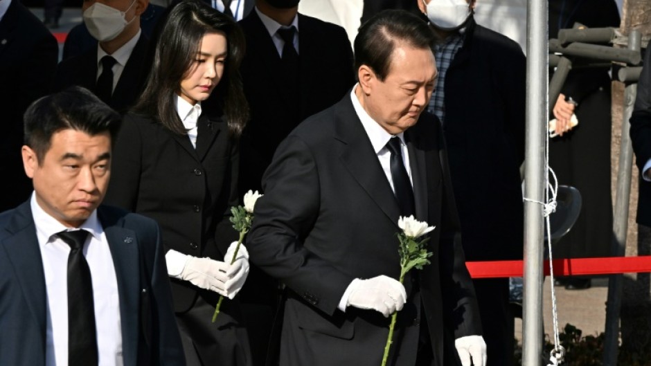 President Yoon Suk-yeol opened a memorial for the 154 people killed in a crowd surge at Halloween celebrations