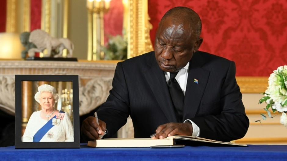 South Africa's President Cyril Ramaphosa was last in the UK for queen Elizabeth II's funeral