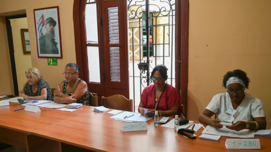 A polling station in Havana on November 27, 2022