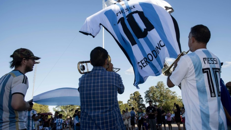 The Argentine capital is a sea of blue and white jerseys, most bearing Messi's number 10