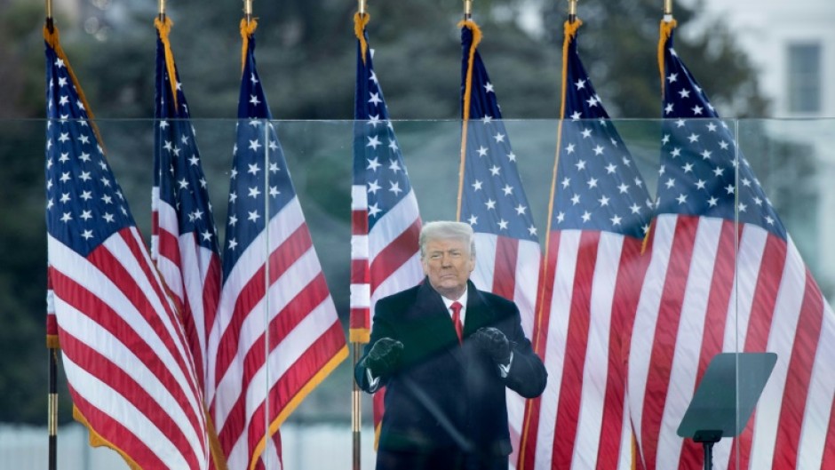 Donald Trump spoke to supporters near the White House on January 6, 2021 -- some would go on to ransack the US Capitol