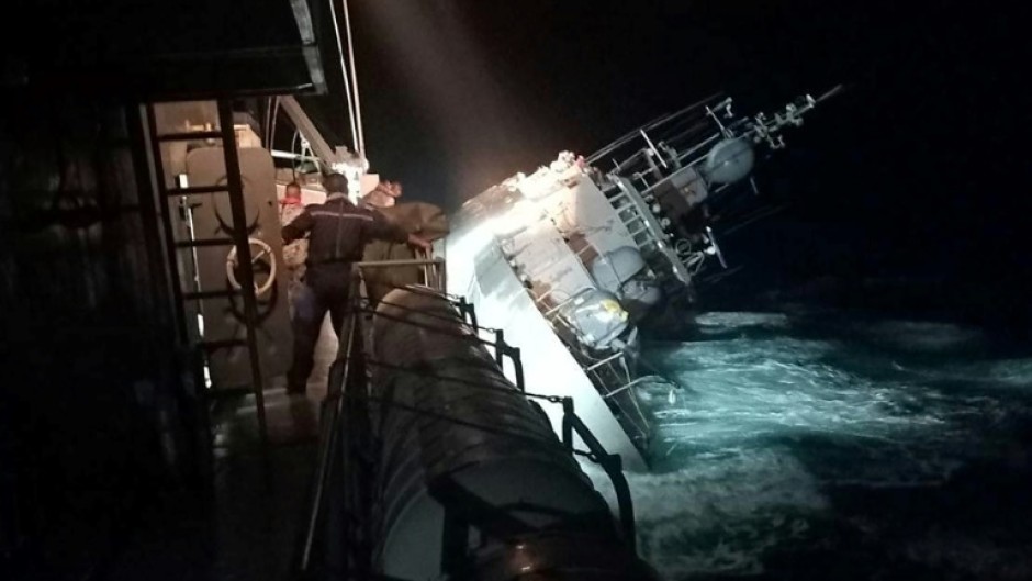 The HTMS Sukhothai capsized as it was patrolling the Gulf of Thailand