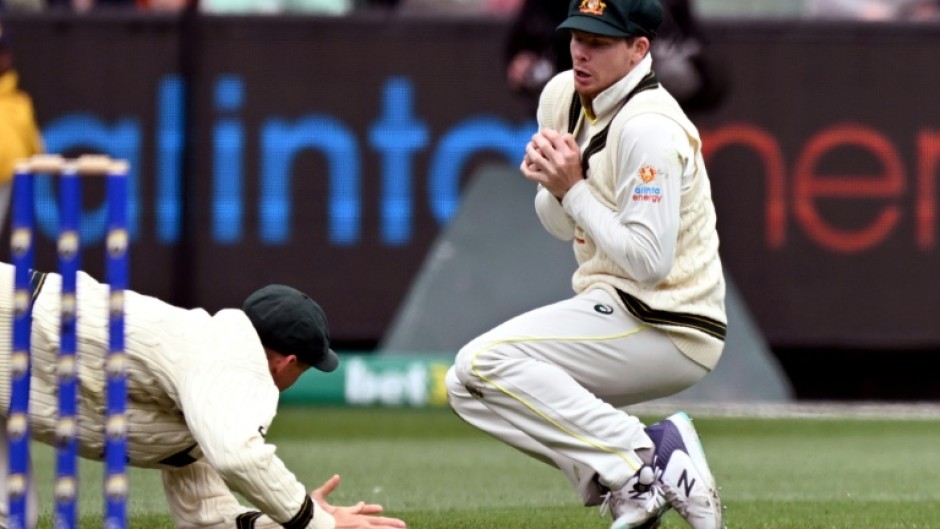 Australia's Steve Smith took his 150th Test catch against South Africa