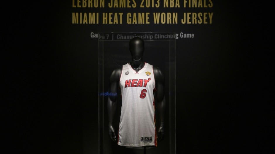 LeBron James' game-worn jersey from the athlete's NBA finals game 7 victory over the Miami Heat in 2013 sold for $3.7 million