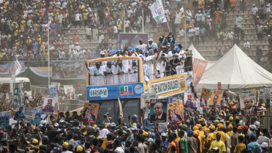 Tinubu was among three frontrunner candidates campaigning for Nigeria's presidency