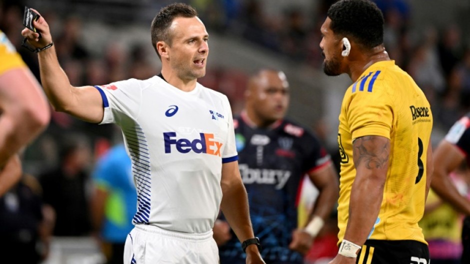 Controversy: Referee James Doleman sends off Ardie Savea