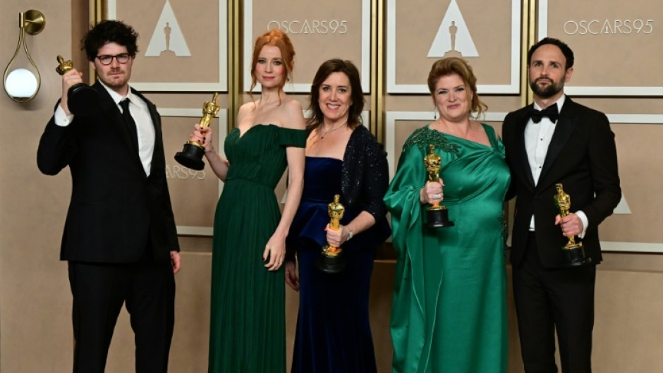 The team behind 'Navalny' celebrates its Oscars win for best documentary feature