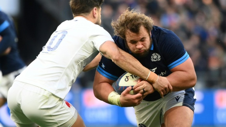 Scotland prop Pierre Schoeman (right) in action against France in the 2023 Six Nations