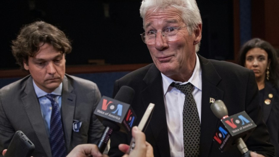 US actor Richard Gere, pictured at a 2015 appearance in the House of Representatives, has a long history of activism for human rights in Tibet