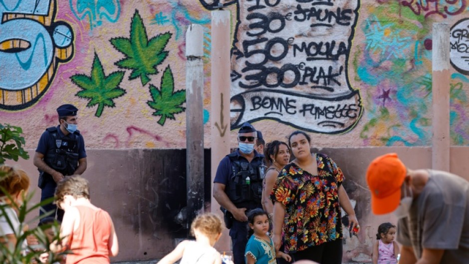 Drug prices are openly displayed in some public housing estates in northern Marseille