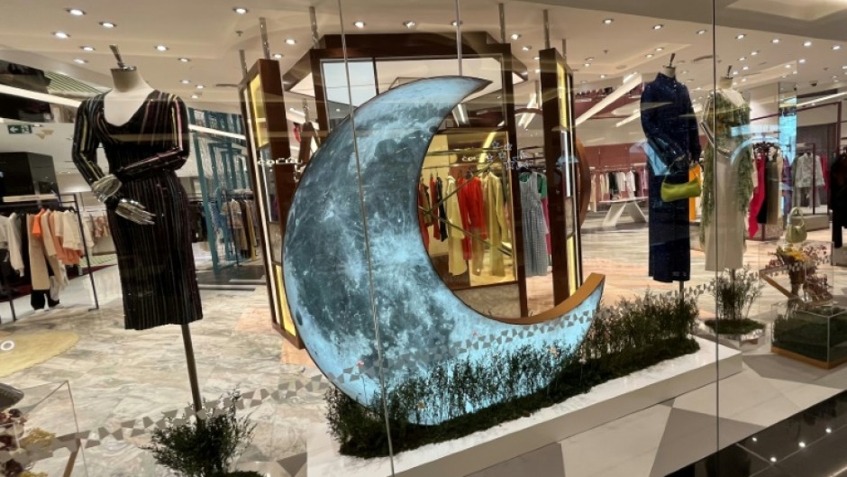 Symbols like the Moon evoke Ramadan in a display at the Mall of the Emirates in Dubai