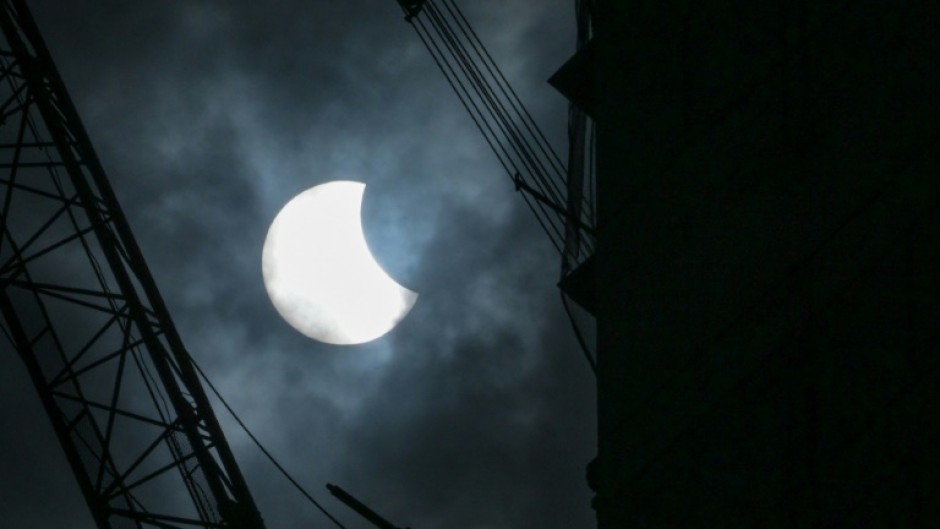 The solar eclipse as seen from Jakarta, Indonesia