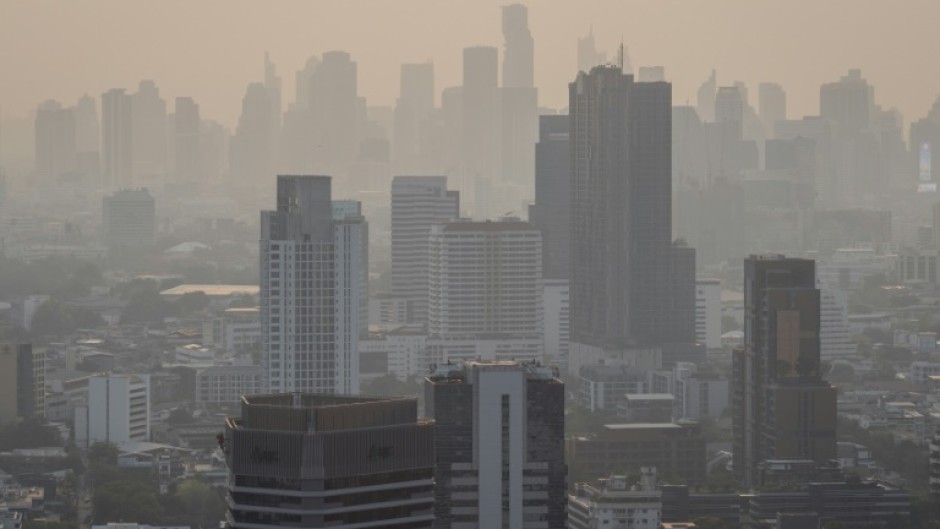 Smog chokes the air in  Bangkok, Thailand