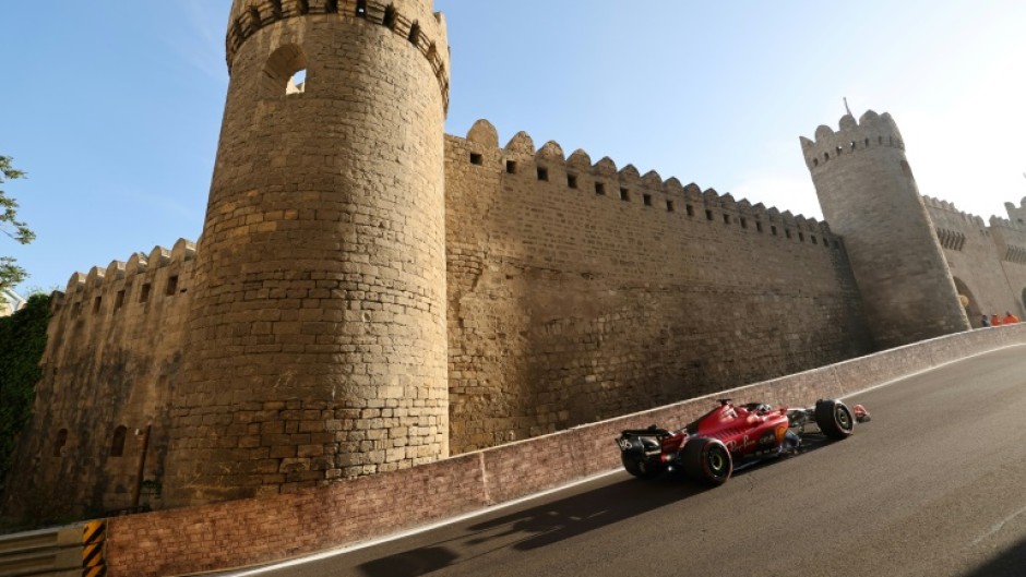 Charles Leclerc was again fastest in qualifying on the challenging Baku street circuit