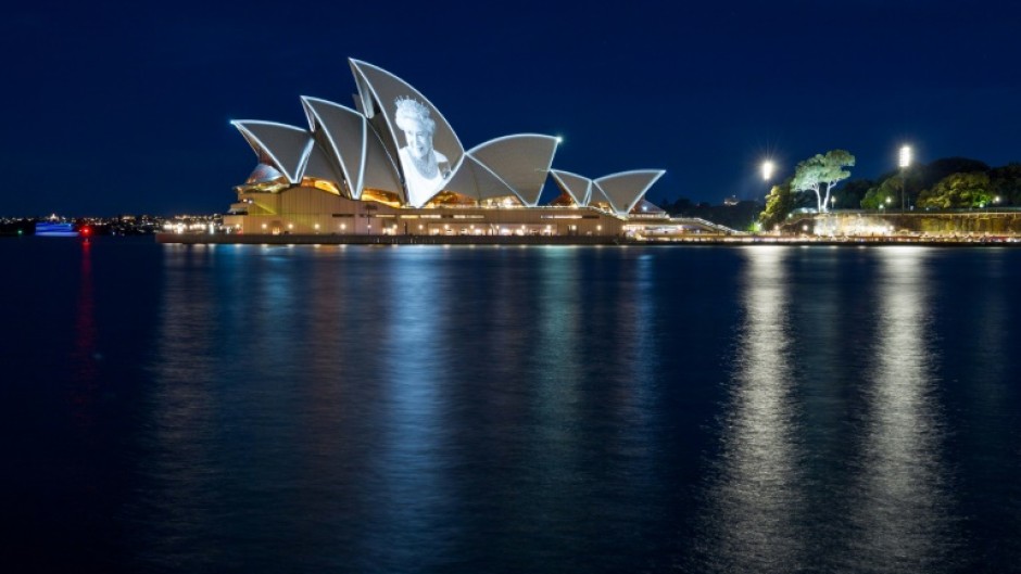 The sails of the architectural masterpiece on Sydney Harbour are illuminated in colours for important occasions, such as the death of Queen Elizabeth II in 2022