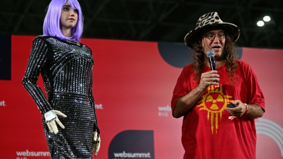 US-Brazilian researcher Ben Goertzel presents an AI-powered robot, Desdemona