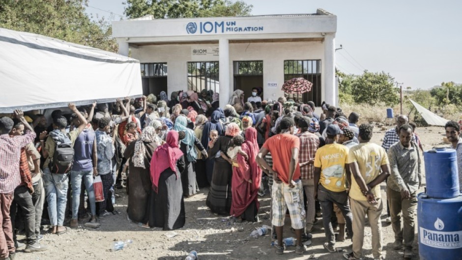 An average of 1,000 people fleeing Sudan are registered every day by the International Organization for Migration at the Ethiopian border town of Metema