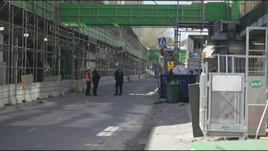 Finland: Scene where a footbridge collapsed leaving 27 injured, mostly children