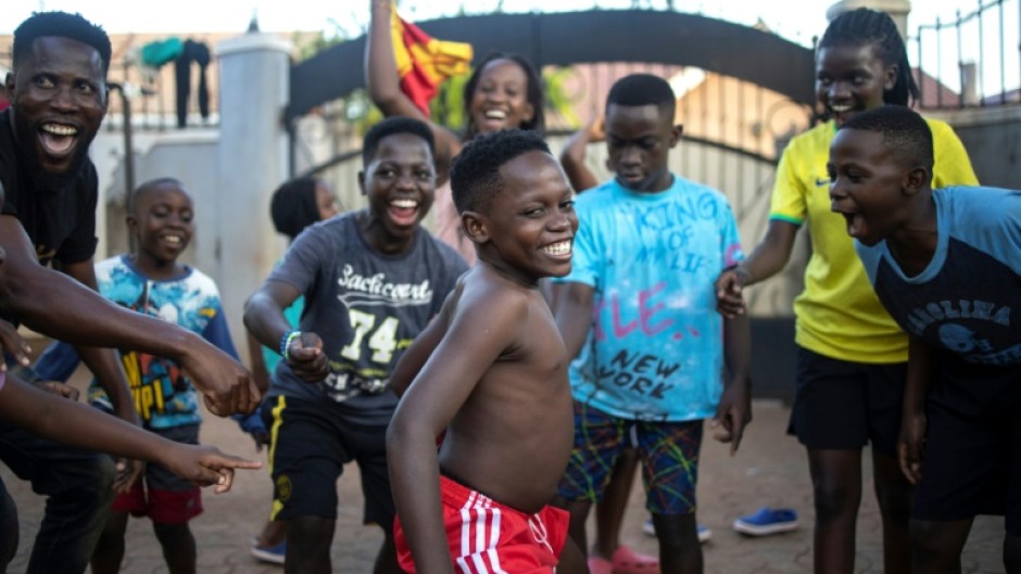 Akram Muyanja (centre) is a member of the Ghetto Kids troupe that has enchanted viewers of Britain's Got Talent 