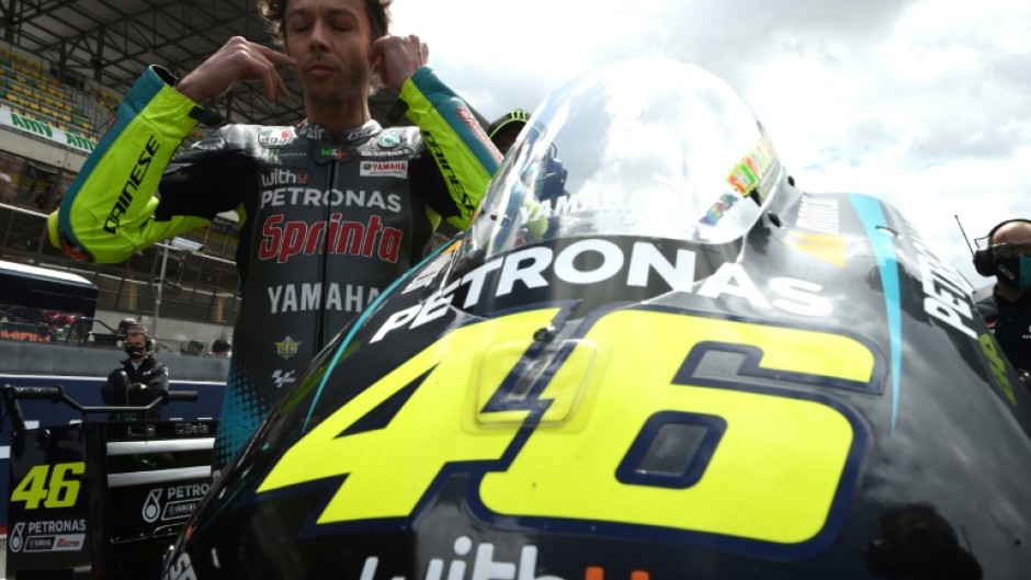 Valentino Rossi on the grid at the French MotoGP at Le Mans in 2021 

