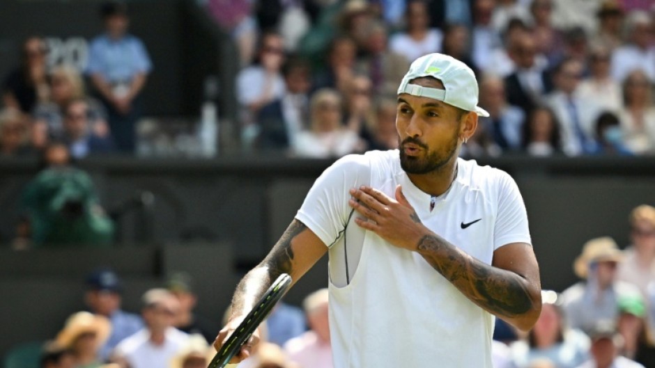 Nick Kyrgios in action at Wimbledon last year