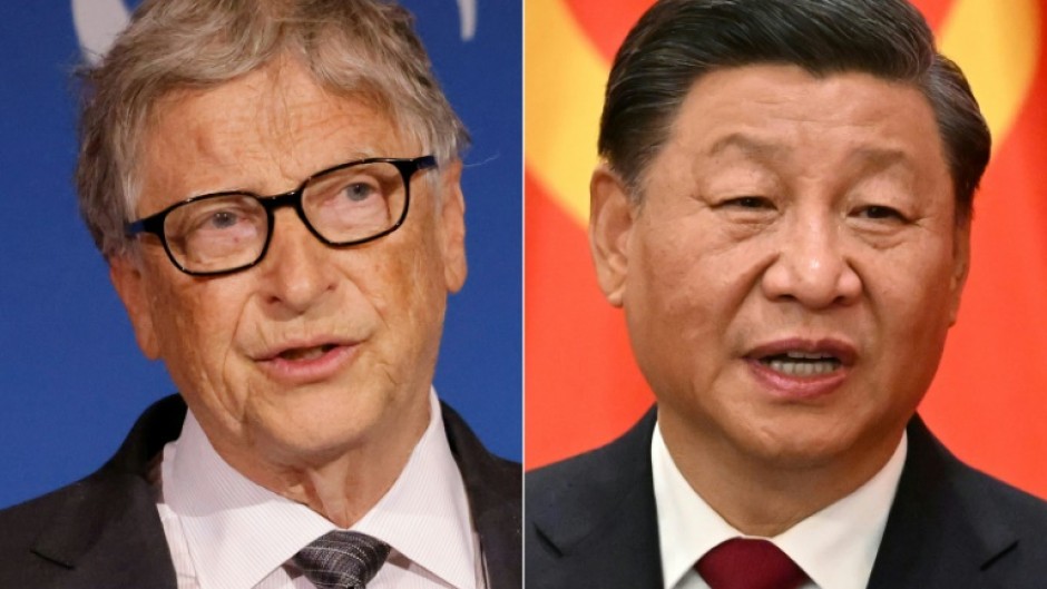 US philantropist Bill Gates (L) and China's President Xi Jinping met in Beijing on Friday, according to Chinese state media