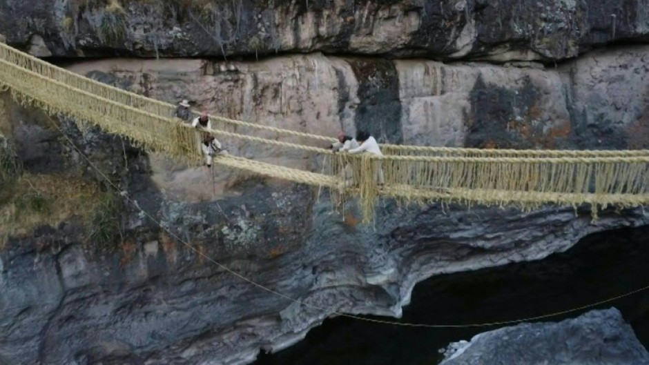 Peruvian communities preserve the world's last Inca rope bridge