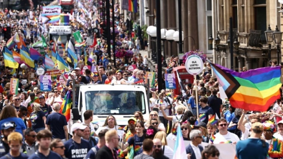 Marchers took part in the annual Pride parade through central London despite threats of disruption from climate activists