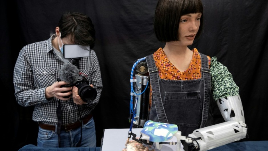 Ultra-realistic robot artist Ai-Da and other robots will join the summit looking at how to harness AI for empowering humanity