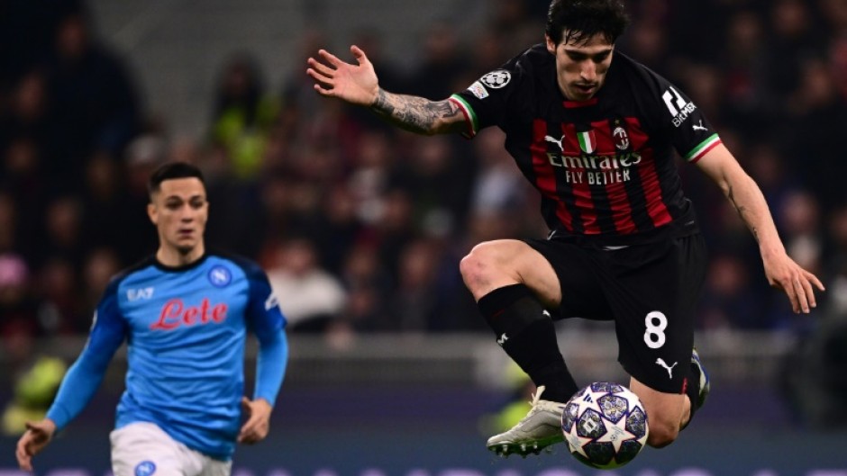 Sandro Tonali (right) has joined Newcastle from AC Milan