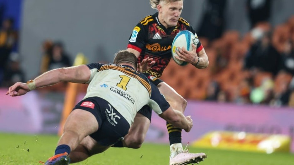 Damian McKenzie (R) says he 'didn't expect' to be selected to be chosen to start in the All Blacks' pivotal flyhalf role on Saturday