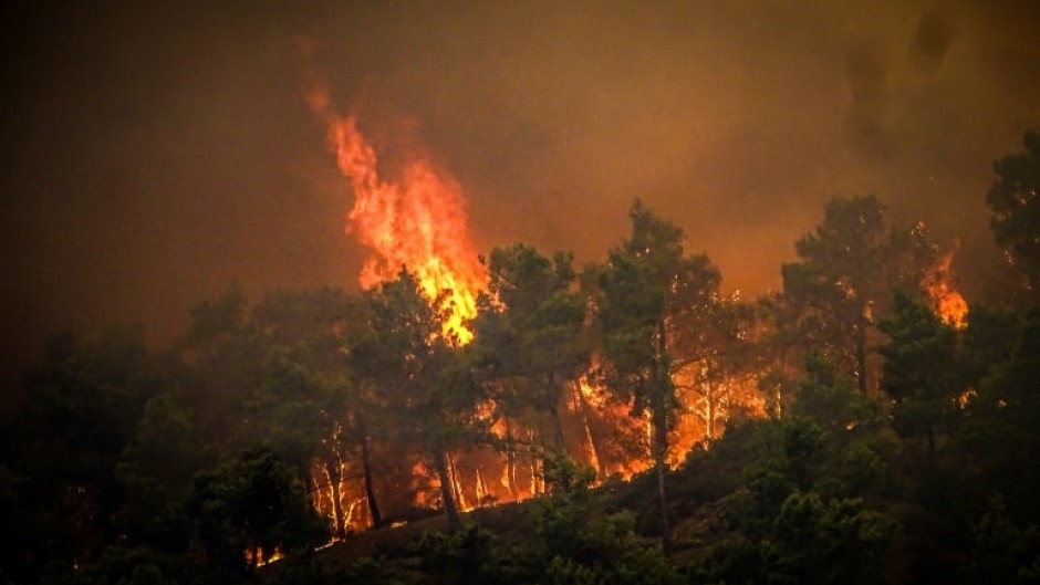 The fires on the island have been raging for five days