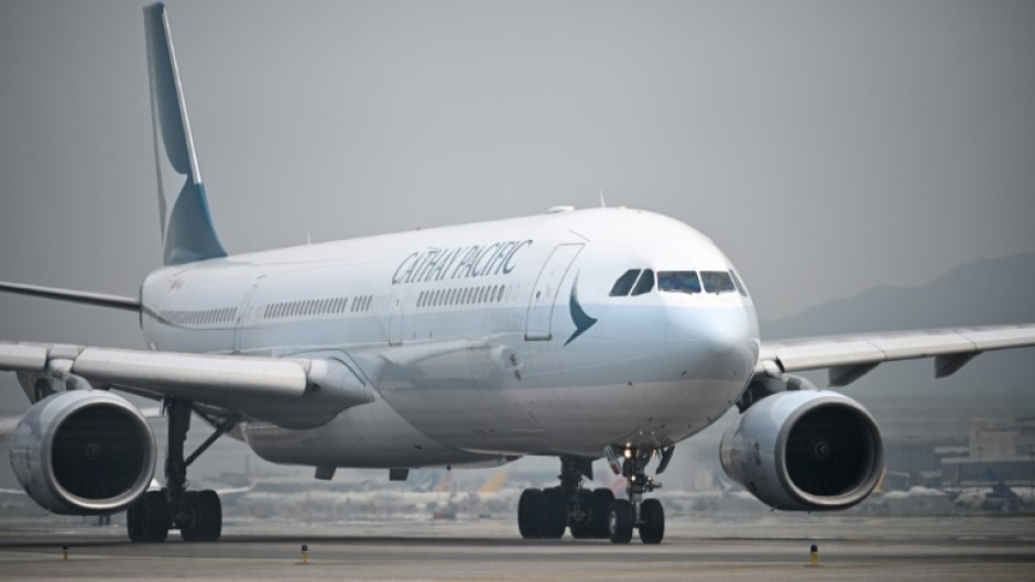 File: A Cathay Pacific plane. AFP/Anthony Wallace