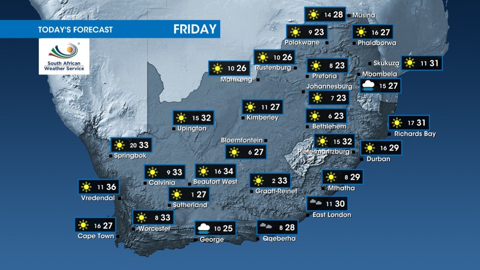 Here is the weather forecast for Friday, 02 June 2023.