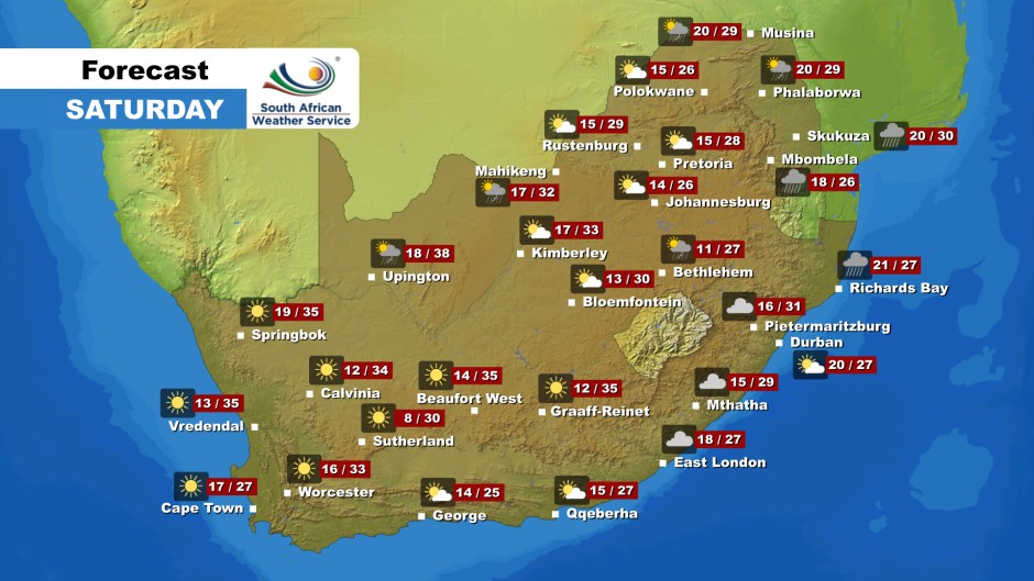 Weather Forecast - Saturday, 18 March 2023 - eNCA