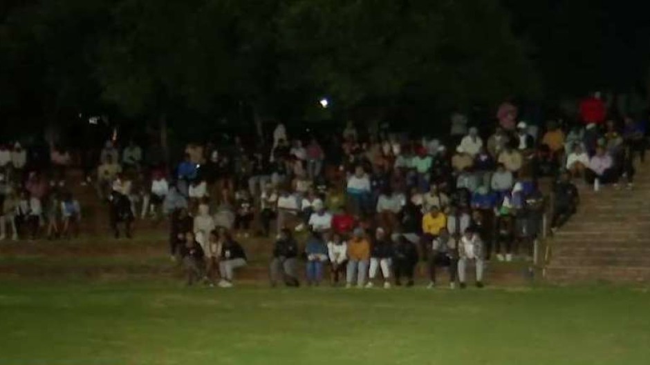 A mass meeting of protestors at Wits