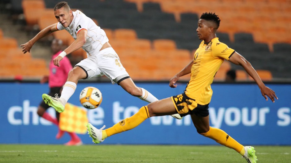 Sedwyn George of Royal AM challenged by Given Msimango of Kaizer Chiefs. Muzi Ntombela/BackpagePix