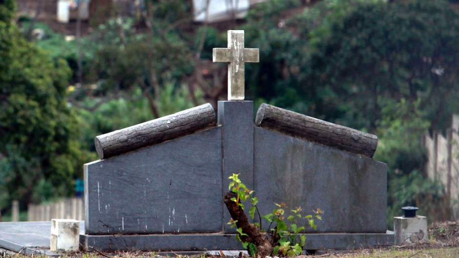 File: A general view of a graveyard that in the eThekwini Municipality. AFP/Rajesh Jantilal 